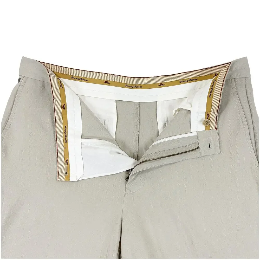 Tommy Bahama 90% Silk Shorts Mens 35 Tan Khaki Flat Front Golf Luxury Resort